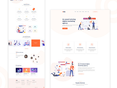 Oule – SEO and Digital Marketing Agency Template digital agency marketing agency minimal seo trendy ui ux vector webdesign website