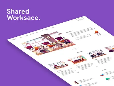 Shared Work Space Provider Website adobe illustrator adobe xd photoshop ui vector