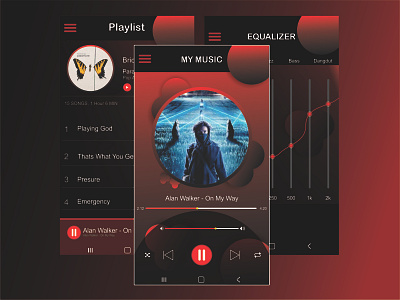 Music Player UI Design android android app android app design android app development app app design application branding design music music app music player ui ui ux ui ux design ui design uidesign uiux ux vector