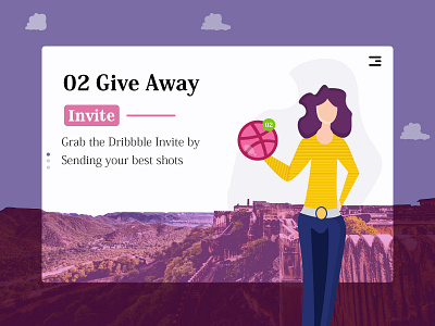 Dribbble Invite giveaway illustration invite ui