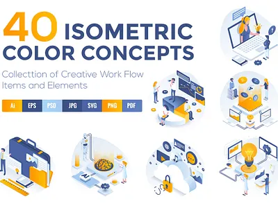Set of Modern Isometric Concepts application android app appdesign cloud app data illustration inspiration interactions interface ios kit map material mobile tracking ui uidesign uitrends web
