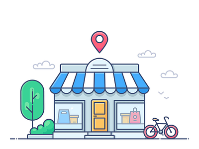 Shop animation commerce design dropshippihg e commerce icon illustration lottie map motion onboarding online outline pack pin shop shopify store svg web