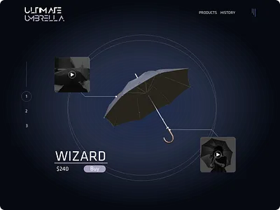 Ultimate Umbrella concept design web design