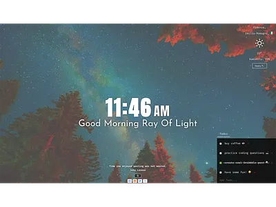 Momentum Dash Concept + Dribbble Invite Giveaway concept creative dashboard ui design dribbble invite giveaway minimal momentum quotes todo app ui ux weather web web app web design