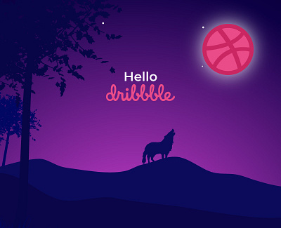 Hello Dribbble design illustration ui vector