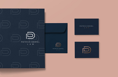 Patrick Daniel brand brand identity branding icon injury law lettermark logo logomark mark monogram pd symbol typography