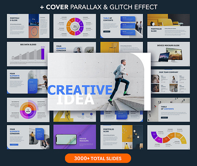 Creative Idea Presentation template annual report brand design infographic keynote powerpoint presentation slide template