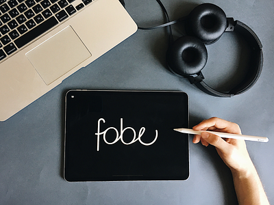 Fobe - Lettering Logo Sketch for Mobile App branding calligraphy clothing design fashion font free hand lettering identity lettering logo logotype mark packaging script sketches streetwear type typo typography