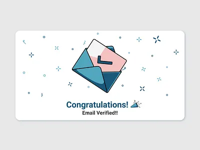 Email Verification flat design adobe adobe illustrator adobe photoshop aftereffects celebrate celebration congratulation congratulations email email verification flat design illustration ui vector verification