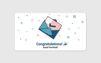 Email Verification flat design adobe adobe illustrator adobe photoshop aftereffects celebrate celebration congratulation congratulations email email verification flat design illustration ui vector verification