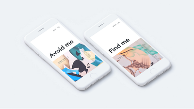 Avoid me & find me My art + UI art art direction branding design graphic graphic design graphicdesign illustration illustrations illustrator mobile mobile design mobile ui portfolio typography ui uidesign ux