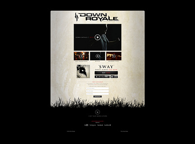 Down Royale Web Design bands design music ui ux web