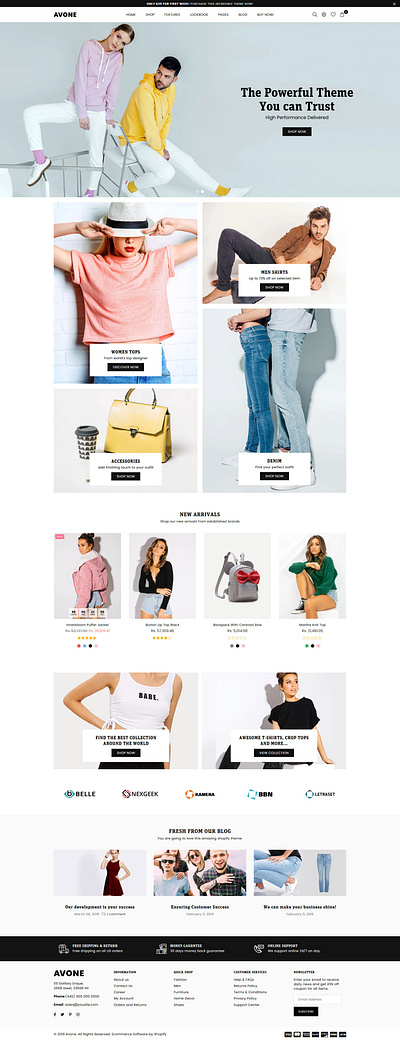 Avone - Multipurpose Shopify Theme fashion brand shopify shopify theme