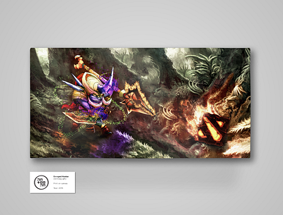 Enraged Huskar (Dota2) canvas print design dota dota 2 dota2 game game art game design games graphic design print design vector