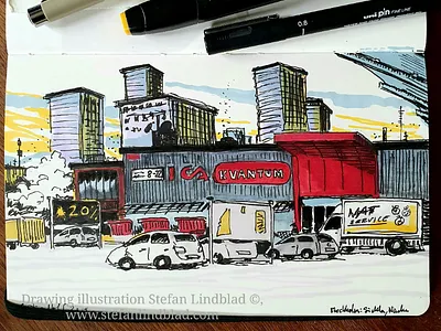 Morning drawing in Sketchbook drawing illustration urban