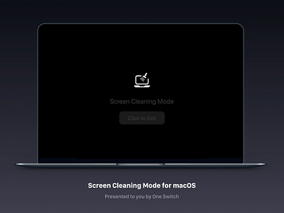 Screen Cleaning Mode for macOS. clean display sleep mac macapp macos osx