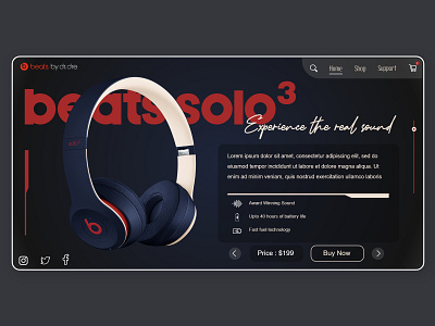 Beats page adobexd beats beats by dre concept landing page landing page concept ui ui design ux ux design uxui webdesign