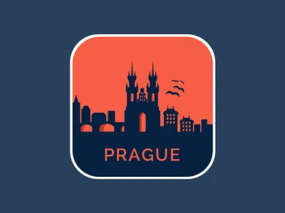 Sticker for my hometown of Prague city illustration illustrator prague