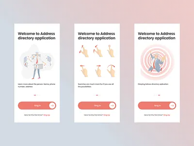 Address application app design flat graphic icon illustration minimal search ui ux