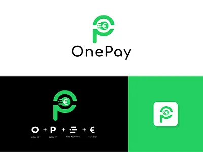 ONE Pay Logo business logo design creative logo finance app letter logo design pay payment logo typography