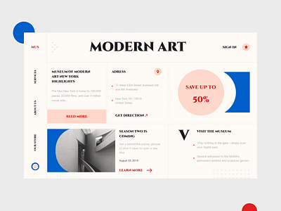 Modern Art blog colors design interface museum of art photography shapes ui web