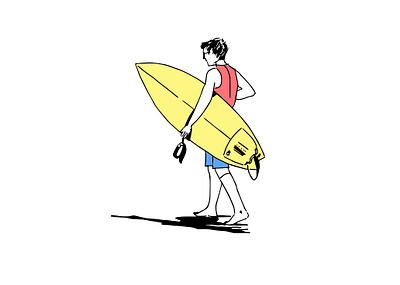 THE SURFER beach colors graphic design hilton bay illustraion illustration art lifestyle ocean life pantone sea sketch sports summer summertime sun surf surfer surfing tel aviv wave