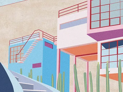 Museo Casa Estudio Diego Rivera y Frida Kahlo architecture design digital art graphic design illustration mid century poster print print design wall art