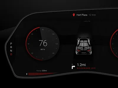 Instrument Cluster Study | 04 automotive cluster electric ui