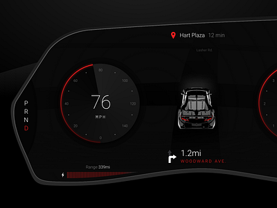 Instrument Cluster Study | 04 automotive cluster electric ui