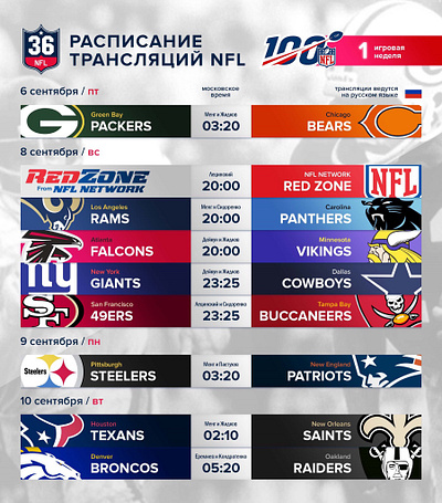 NFL Shedule RU