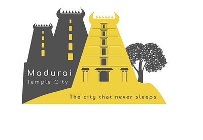 Weekly Warm-Up - Hometown Sticker - Madurai adobe xd adobexd artwork hometown illustrator shape elements sticker temple vector art weekly challenge