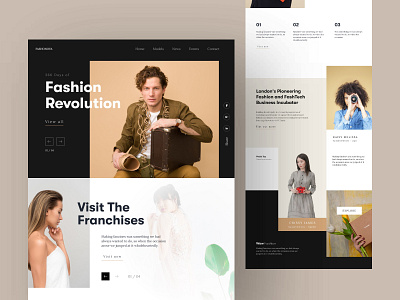 Fashion Blog 2020 2022 colorful creative design design fashion gradient homepage landing minimal mockup photography trendy typogaphy ui design website