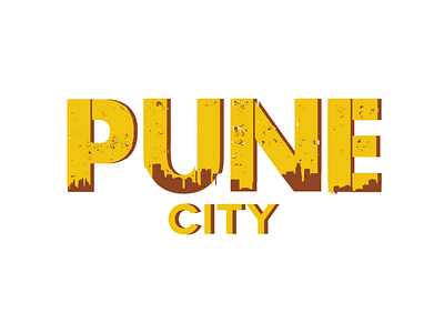 Pune City Sticker colors design dribbbleweeklywarmup graphic design typography vector