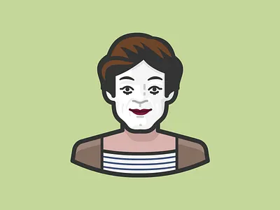 Marcel Marceau avatar avatar design avatar icons clown face head human icon icon design illustration man marcel marceau mime pantomime people person theater vaudeville