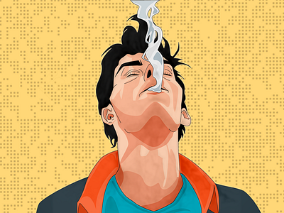 Mood adobe adobe illustrator art artwork boy design drawing flat design flat illustration illustration illustrator mood realism realistic realistic drawing smoking texture vector vector art weed