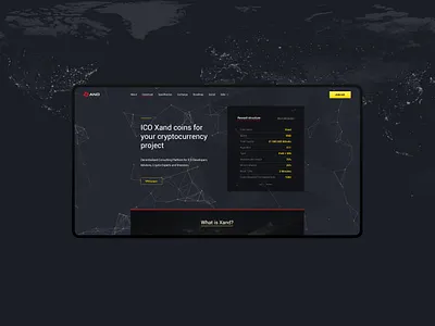 Blockchain Landing Page coding crypto cryptocurrency download exchange landing design landing page landing page design layout logo particles site token trade ui ux ux ux design visual design web design web site