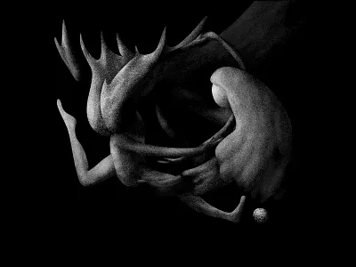 Dance brush dance design grainy illustration light