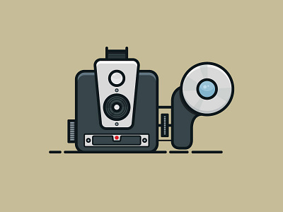 Kodak Brownie Antique Camera antique camera flat flat design flat vector flatdesign kodak photographer photography retro vector vector art vectors vintage