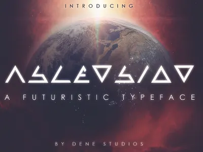 ASCENSION - A Futuristic Typeface astronomy design digital drawing font font awesome font design font family fonts futuristic futuristic ui game space symbols symbolset triangle type design typedesign typeface universe