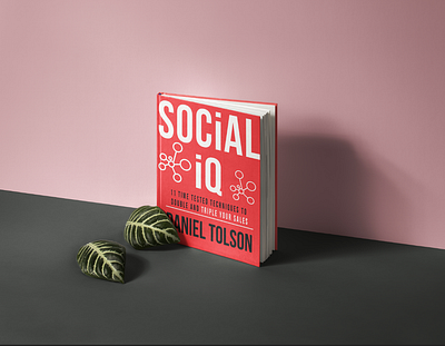 Book cover of "Social IQ" book book art book cover book cover design books design minimal print design typography vector