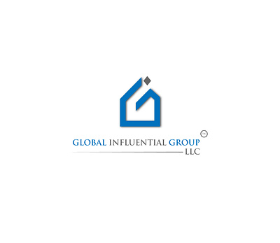Global Influential Group LLC brand branding design flat icon illustration illustrator logo minimal typography
