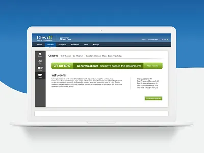 e-Learning Assessment UI Interfaces photoshop platform product design tech ui ui design ux web