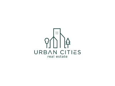 Urban Cities Logi architecture city furnishing home hotel house interior landscape logo luxury modern mortgage property real estate resort urban vector