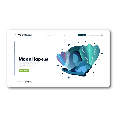 maenhape.id landing page ui/ux branding flat design flat illustration girl graphic design illustration landingpage smartphone ui uidesign uiux web webdesign website