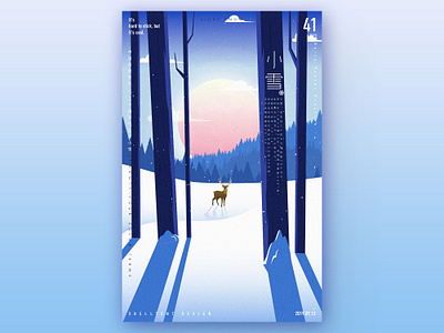 Light snow 插图 未来主义 海报 设计