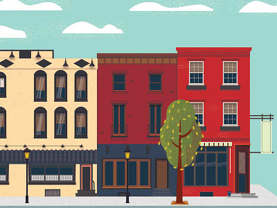 Neighborhood architecture building city cityscape house illustration illustrator neighborhood town vector