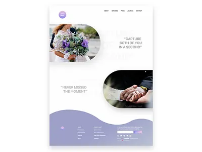 Web Design Wedding Photography adobe xd graphic design landing page ui web design webdesign wedding photography