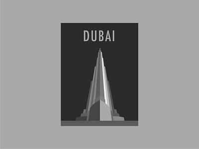 Dubai. burj khalifa design dubai minimalism poster tower typography