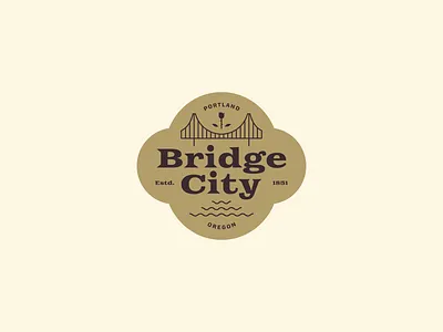 Portland, OR - Warmup #1 bridge city dribbbleweeklywarmup illustration portland sticker
