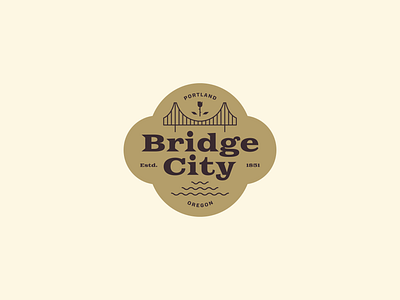 Portland, OR - Warmup #1 bridge city dribbbleweeklywarmup illustration portland sticker